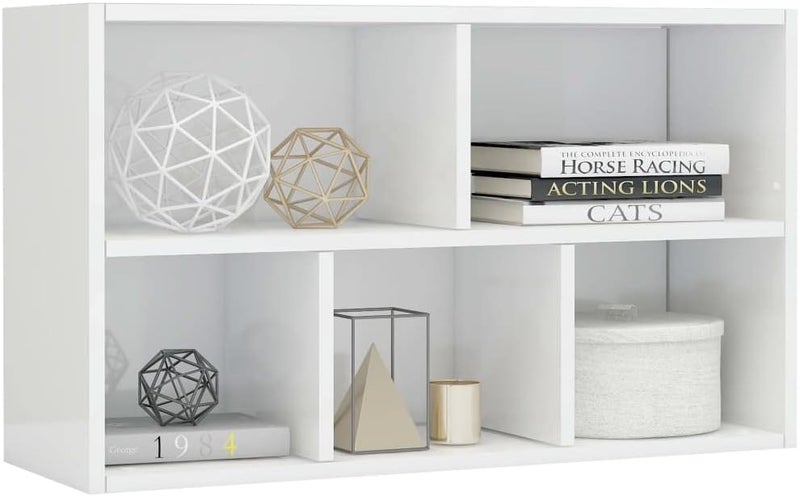 فرنتشر ستور مكتبة مودرن ، ارتفاع 60 سم - عرض 100 سم - عمق 24 سم - تصميم بسيط و مودرن ، مصنوعة من ال MDF عالي الجودة مع طبقة ملامين خارجية من اللون الأبيض المطفي، من فرنتشر ستور. - Image 3