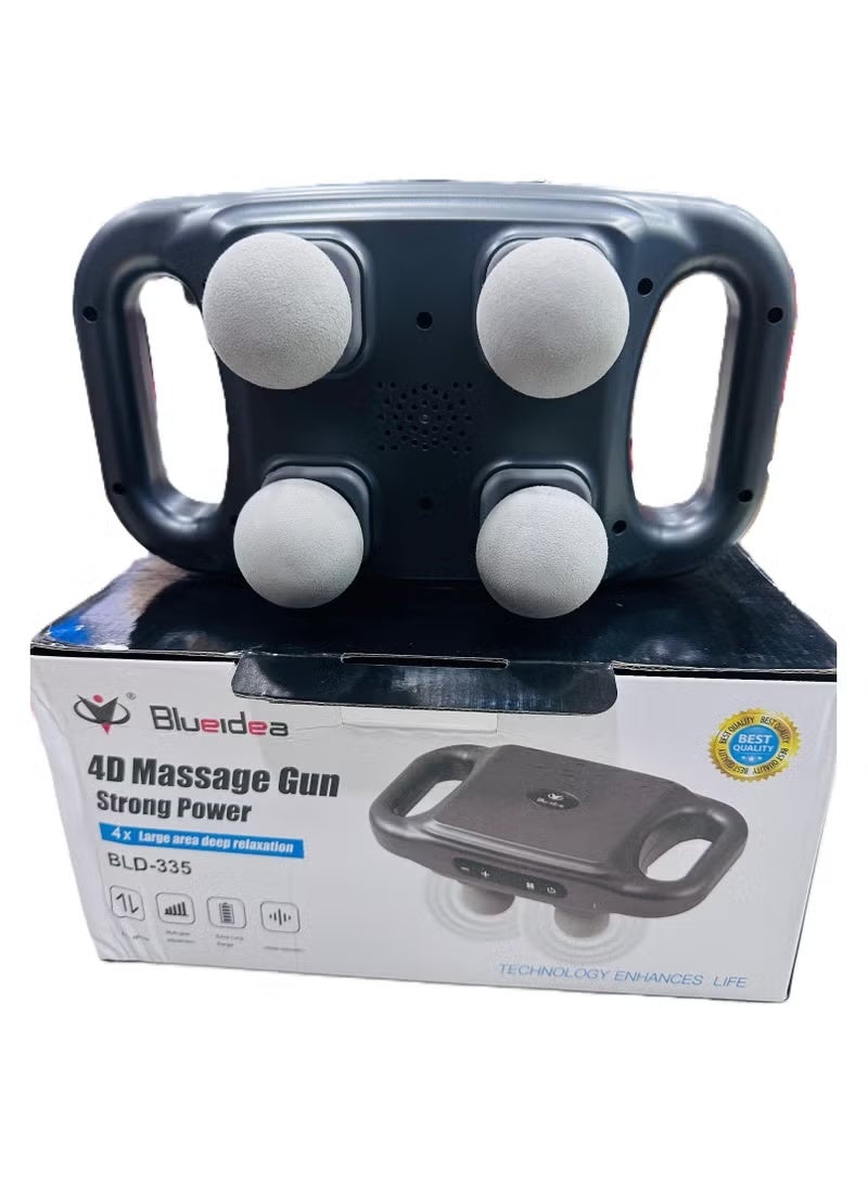 بلو آيديا تدليك قوي رباعي الأبعاد - راحة عميقة للأنسجة مع تغطية مساحة كبيرة 4 مرات للاسترخاء التام - Image 1