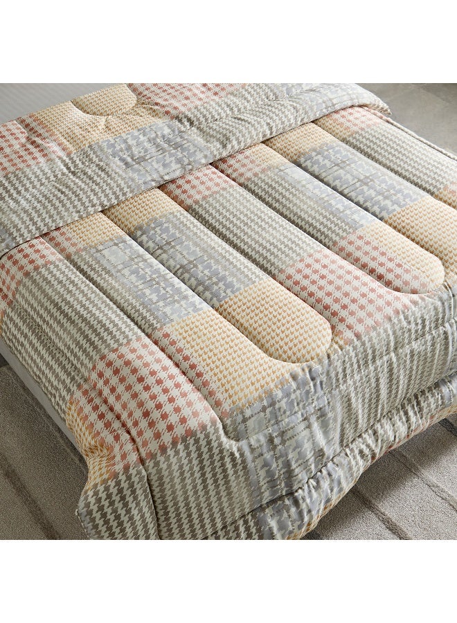 Home Box Houston Veilth 3-Piece Printed Cotton Twin Comforter Set - 160x220 cm  - Image 1