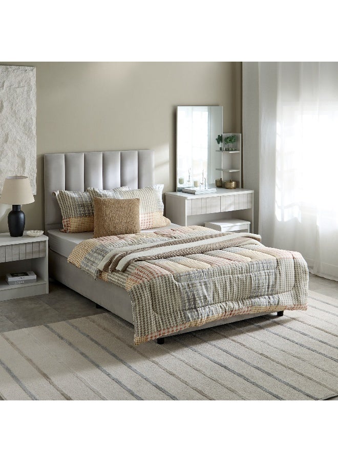 Home Box Houston Veilth 3-Piece Printed Cotton Twin Comforter Set - 160x220 cm  - Image 5