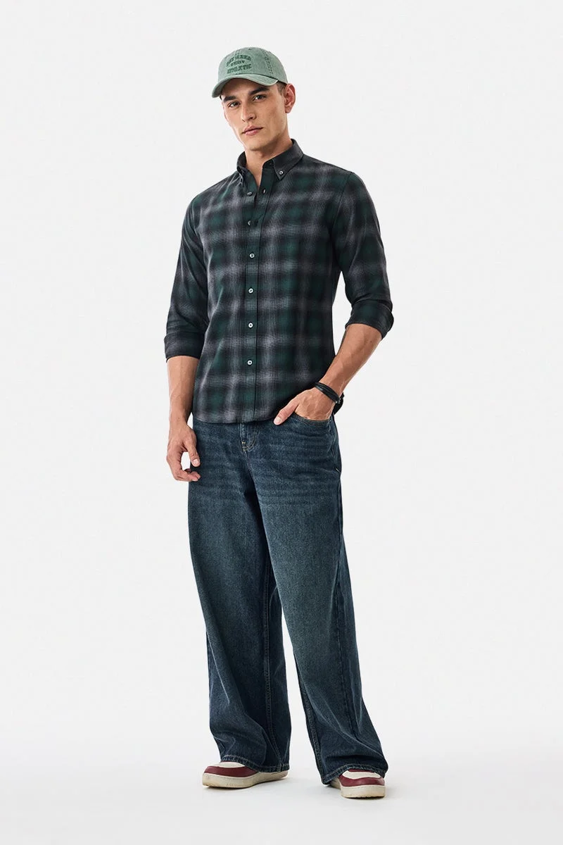 SNITCH 100% Cotton Slim Fit Plaid Shirt