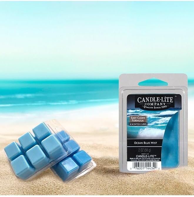 CANDLE-LITE Candle Lite Wax Cubes Ocean Blue Mist Scented Candle, 56 G - Image 2