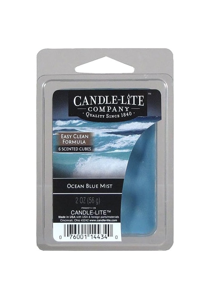 CANDLE-LITE Candle Lite Wax Cubes Ocean Blue Mist Scented Candle, 56 G - Image 1