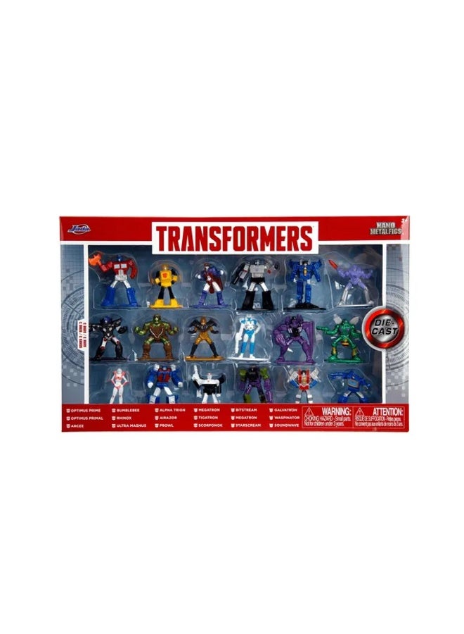 JADA Nano Metalfigs Transformers Wave 3 Die-Cast Figures Set (4 Cm, Pack Of 18) - Image 1