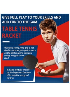 Generic Table Tennis Racket Set, 2 Pro Premium Table Tennis Racket with 3 Balls and Storage Bag, for Indoor or Outdoor Play, Soft Sponge Rubber  - Image 4