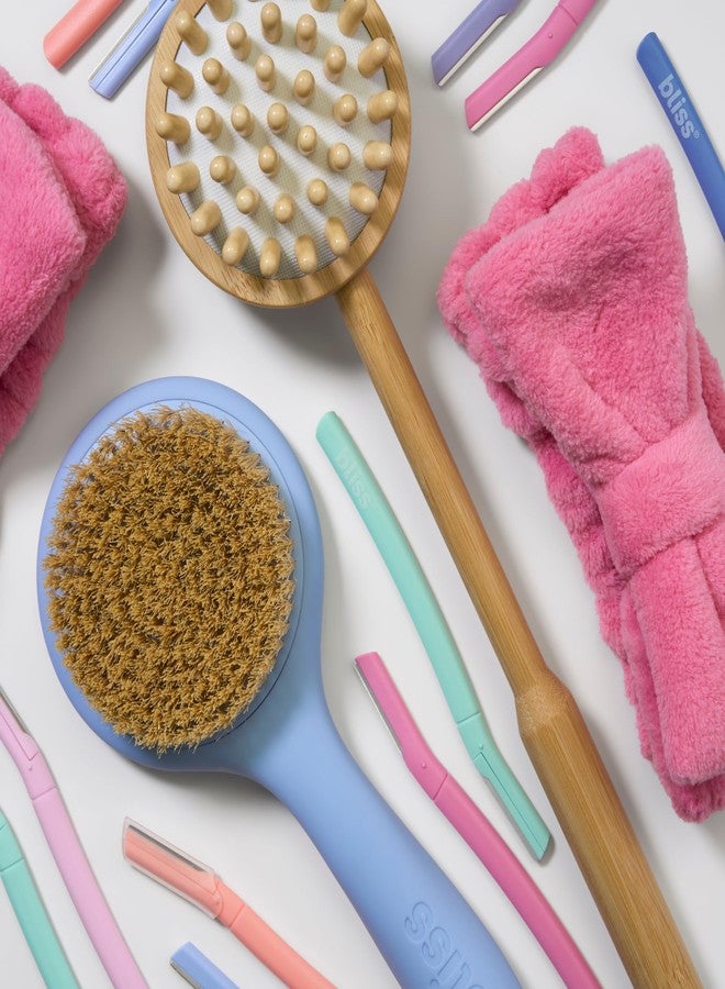 بليس طوق رأس من المايكروفايبر للنساء من بليس - طوق رأس سبا لغسل الوجه والعناية بالبشرة والمكياج ولف الشعر غير المرتب - إكسسوارات شعر أنيقة للاستحمام للنساء (وردي، عبوة واحدة) - Image 4