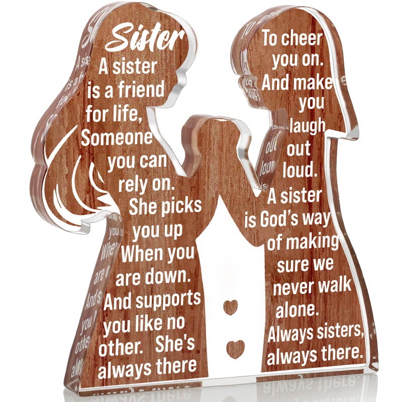 LuoHere Cool Sister Valentines Birthday Gifts from Sisters for Women Adult Big Little Best Sister Ever - Unique Easter Basket Essentials Stuffer Christmas 2025 Mothers Day Gifts for Soul Friend Memorable Gift - Image 1