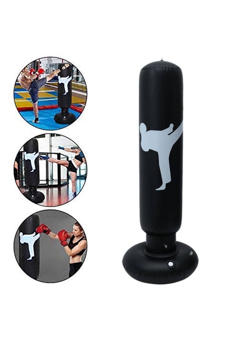 عام كيس اللكم المنفوخ عمود الملاكمة الثابت لعبة استرخاء الإجهاد الرياضية للأطفال. - Image 3