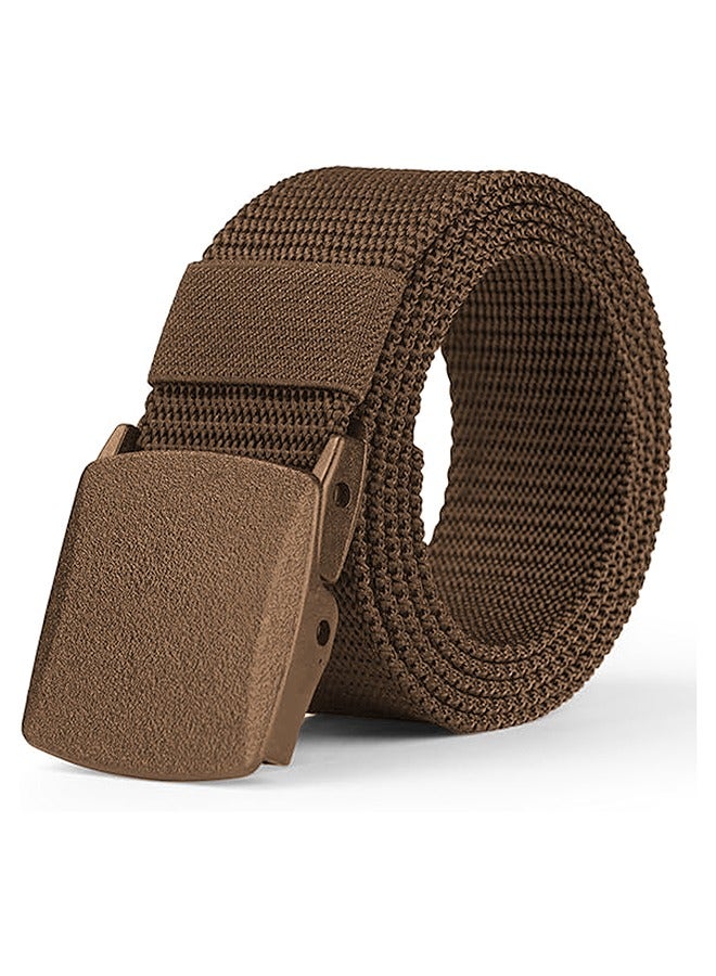 يانيك أحزمة عمل للرجال، أحزمة للرجال، حزام جولف من قماش النايلون قابل للتعديل، بدون إبزيم معدني، تمرير سريع عبر أمن المطار، مناسب للعمل والسفر - Image 1