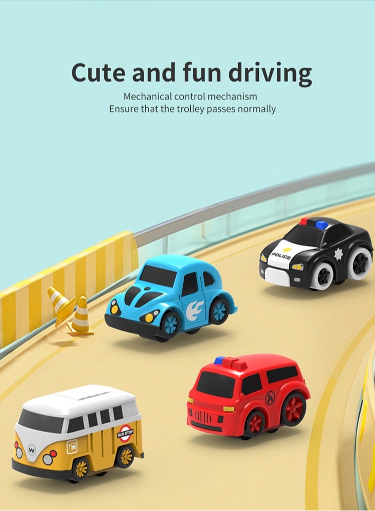 general Car Adventure Toys, Kids Race Track Toys for 3 4 5 6 7 Years Old Boys Girls, Puzzle Rail Car, City Rescue Toy w/4 Mini Cars, Preschool Educational Toys for Toddlers - Image 5