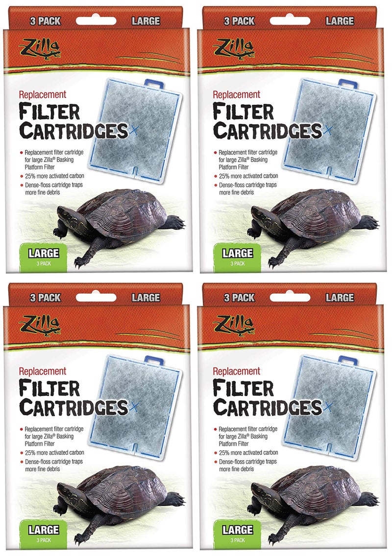 زلا 12 عبوة من خراطيش الفلتر البديلة الكبيرة لمجموعات السلاحف المائية الفاخرة والمتميزة