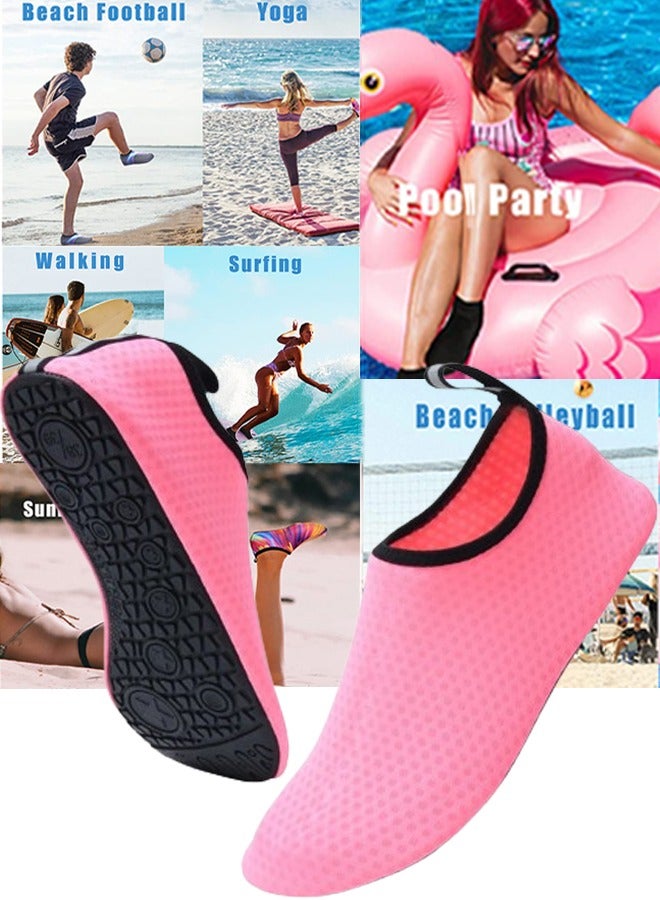 VUCATIN Water Shoes for Men Women Quick-Dry Aqua Socks Slip-on Beach Shoes Swimming Shoes Barefoot Yoga Socks for Sport Beach Swim Surf Yoga Exercise (A)  - Image 1