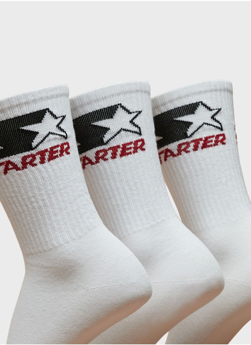 STARTER - 3 Pack Logo Crew Socks - Image 1