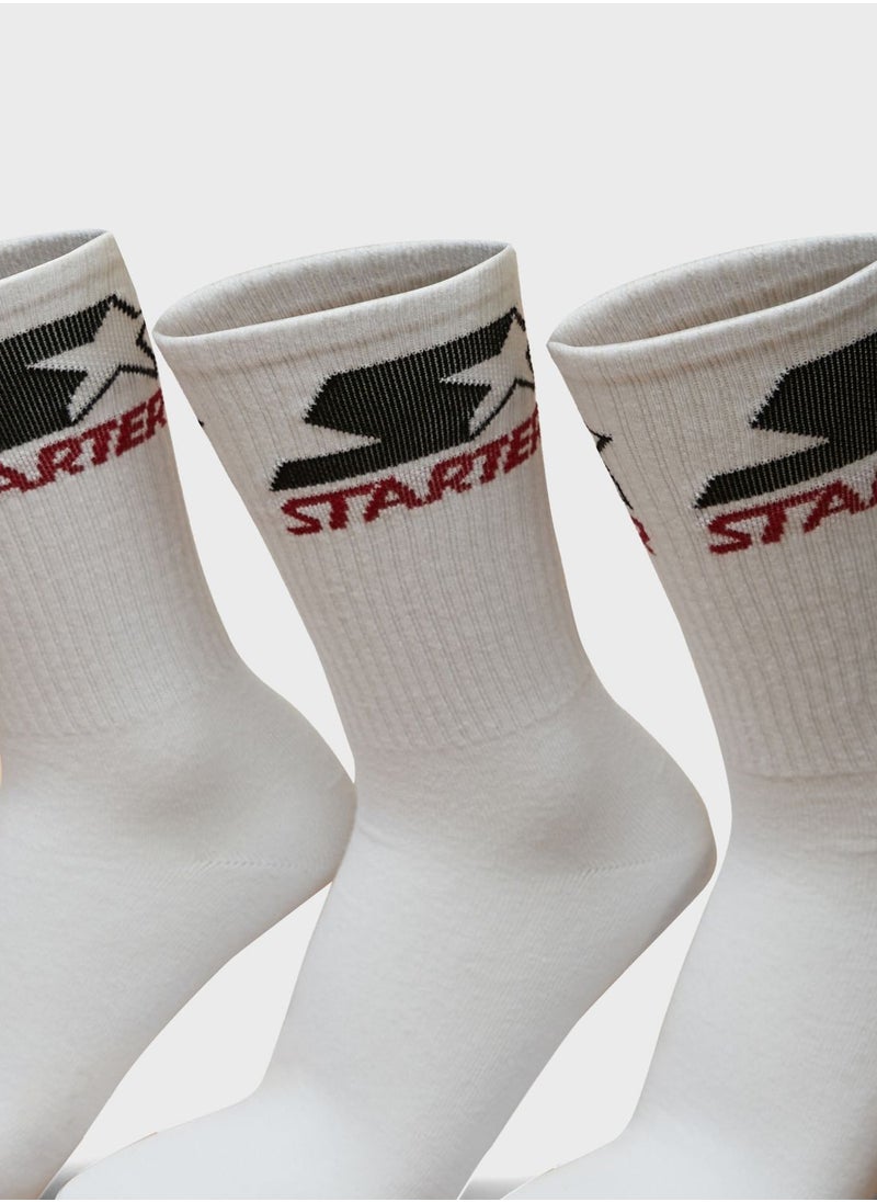 STARTER - 3 Pack Logo Crew Socks - Image 1