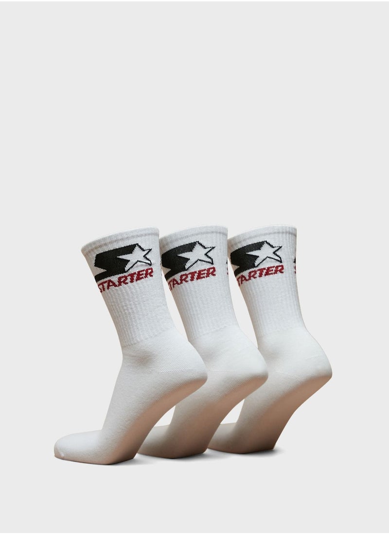 STARTER - 3 Pack Logo Crew Socks - Image 1