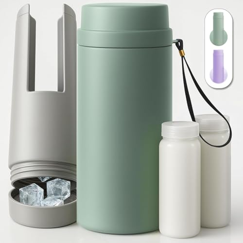 Tilcare Portable Breast Milk Cooler Bottle: 30H Cooling Time, 2 x 150ml/5Oz BPA-Free, Durable Breastmilk Storage Bottles, Breastmilk Cooler, Travel Breastfeeding Milk Chiller for Baby - Image 1