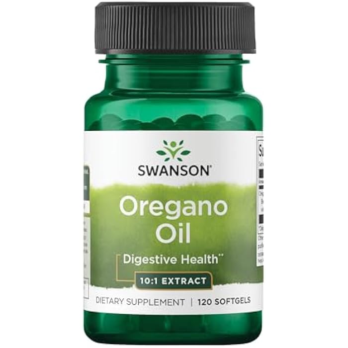 Swanson Oregano Oil 10:1 Extract Digestive and Respiratory Health Supplement for Adults Seeking Natural GI and Urinary Tract Support - 150 mg (120 Softgels) - Image 1