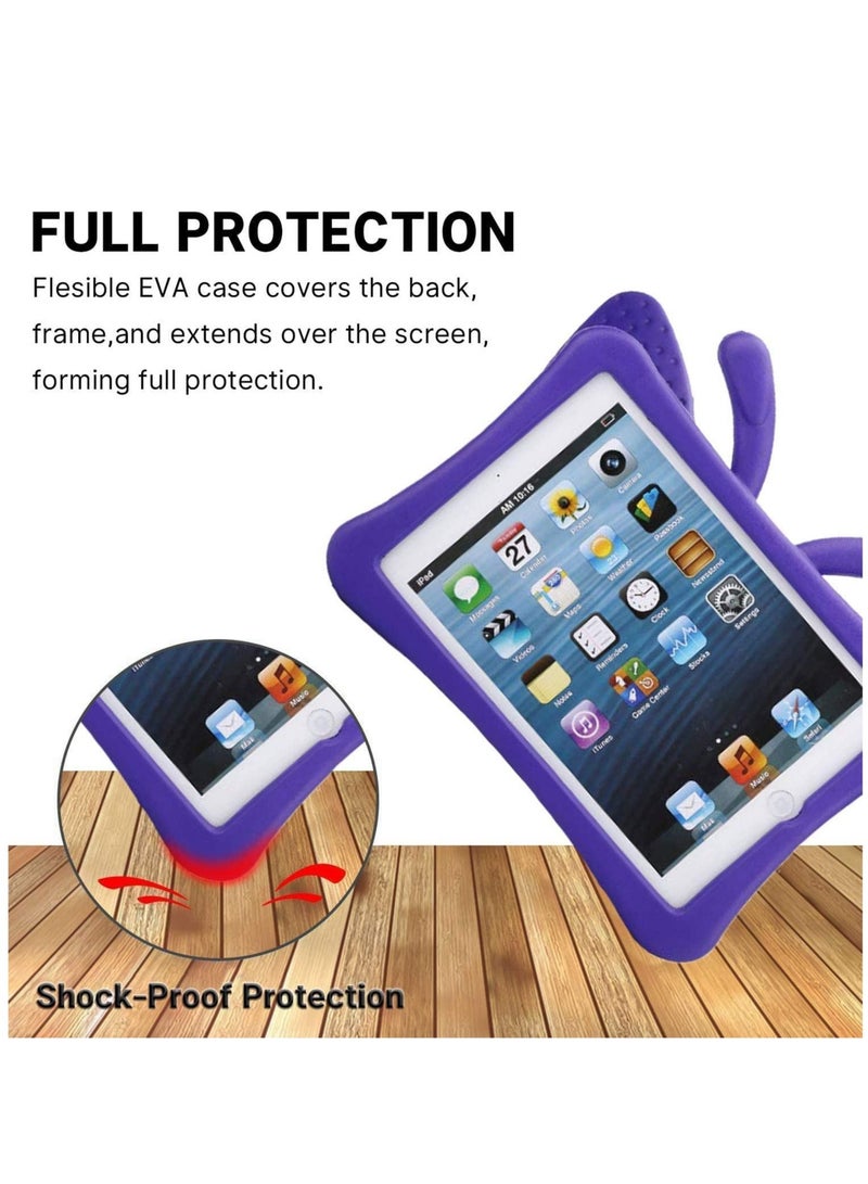 ELTRAZONE iPad 10.2 Case for Kids, iPad 8th 2020 Case, 3D Cute Cartoon Butterfly Cover Non-Toxic EVA Foam Wings Kickstand Kid-Proof Shockproof Bumper Girl Boy Gift for Apple iPad 7 8 Gen 10.2'' - Purple - Image 5