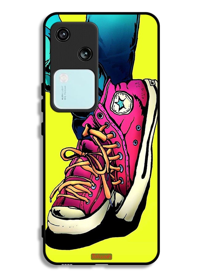 Tolwak Vivo S18 5G Protective Case Cover Canva Shoes Art - Image 1