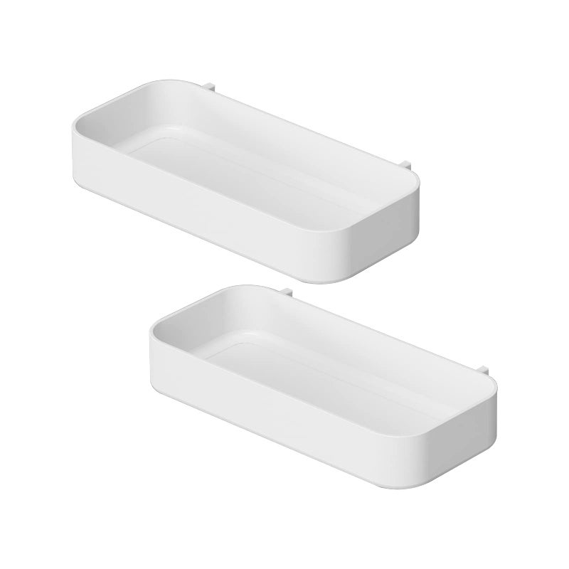 Chris.W 2Pack Pegboard Trays Shelf White Pegboards Bins Pegboards Spice Holder - Compatible with Ikea Skadis Pegboard(11"x 3.5"x 1.2") - Image 1