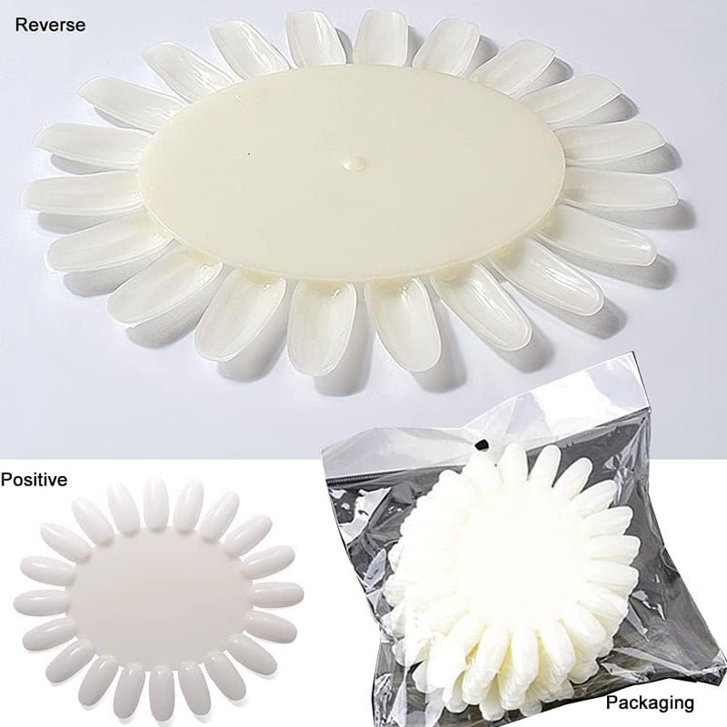 RUBY FACE 10 Palettes 20 Nail Tips Display Board, for Nail Art Design Pattern Practice and Swatch Nail Polish Colors Display Wheel for Manicure,Nails Art Tools - Image 4