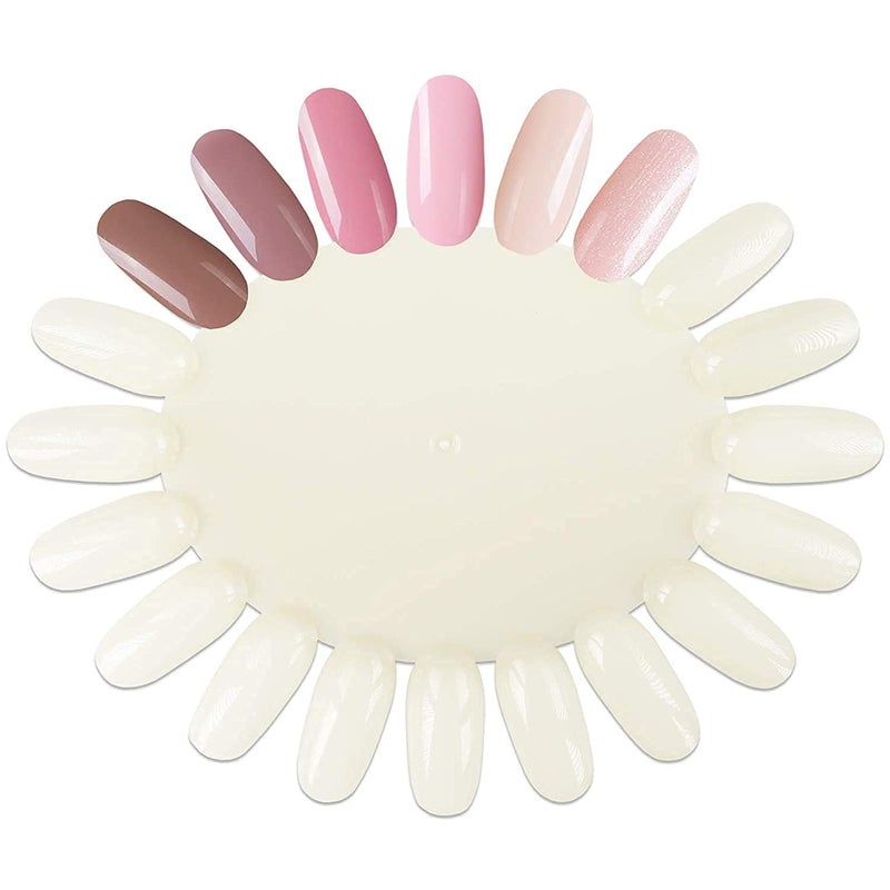 RUBY FACE 10 Palettes 20 Nail Tips Display Board, for Nail Art Design Pattern Practice and Swatch Nail Polish Colors Display Wheel for Manicure,Nails Art Tools - Image 1