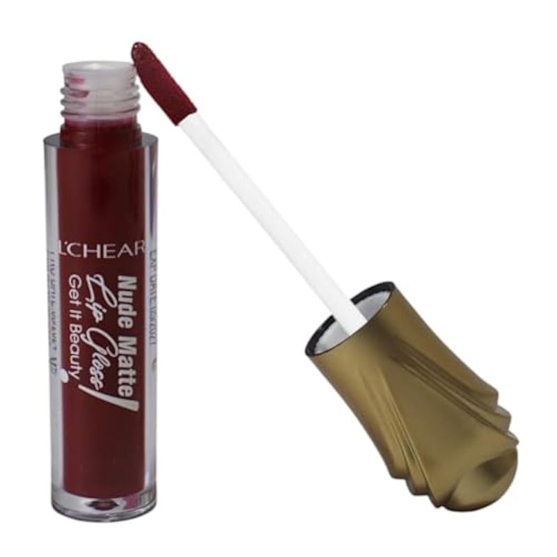L'chear Lip Gloss Nude Matte Light&Thin Lasting Color Aqua Nourishment Shade Number 10 - Image 1
