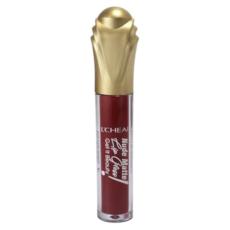 L'chear Lip Gloss Nude Matte Light&Thin Lasting Color Aqua Nourishment Shade Number 10 - Image 2