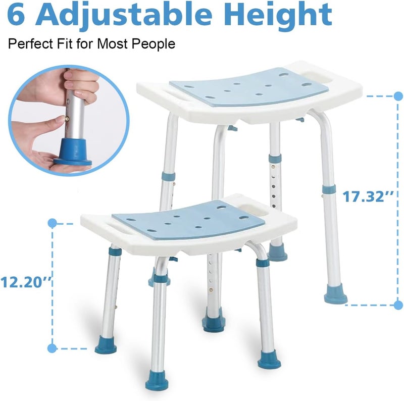 Souheilo FSA/HSA Eligible Shower Chair for Inside Shower, Shower Stool for Insidetub, Tool-Free Assembly Shower Seat for Bathtub, Shower Bath Chairs for Seniors/Disabled by - Image 5