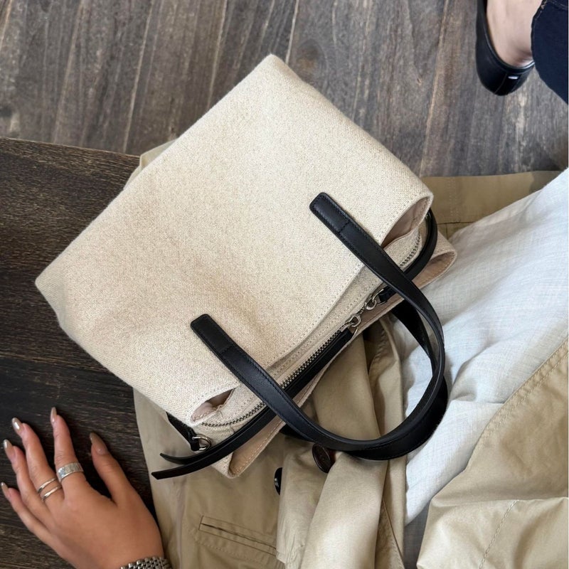 Kebidou Single Shoulder Tote Bag 2026 Spring New Women's Linen Large Capacity - Image 4