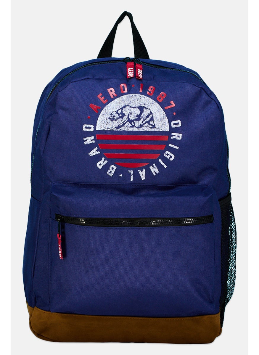 Aeropostale Women Graphic Print Back Pack 43 H x 32 L x 11 W cm, Blue  - Image 1