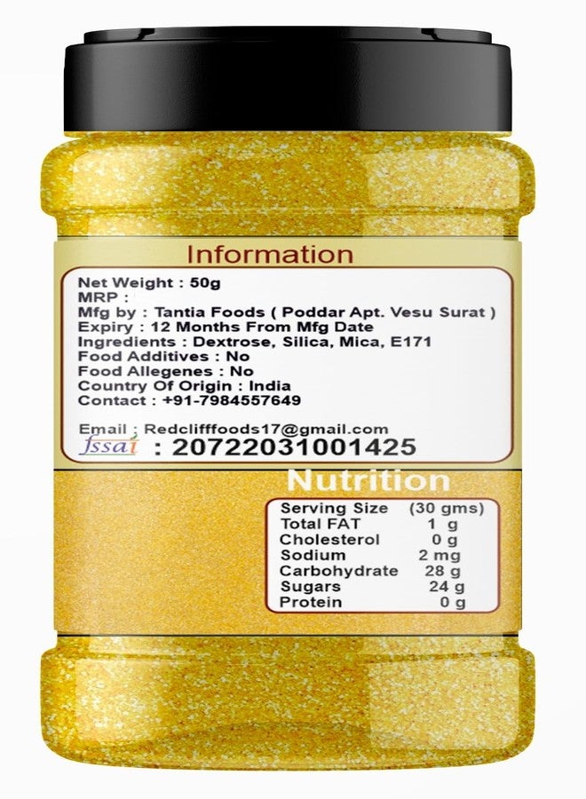RED CLIFF Edible Blue & Yellow Drink Shimmer Powder for Cake Decoration, Drinks, and Desserts Food Grade Glitter Dust for Baking, Beverages, and Creative Culinary Designs || (Blue & Yellow) (50gx2) - Image 5