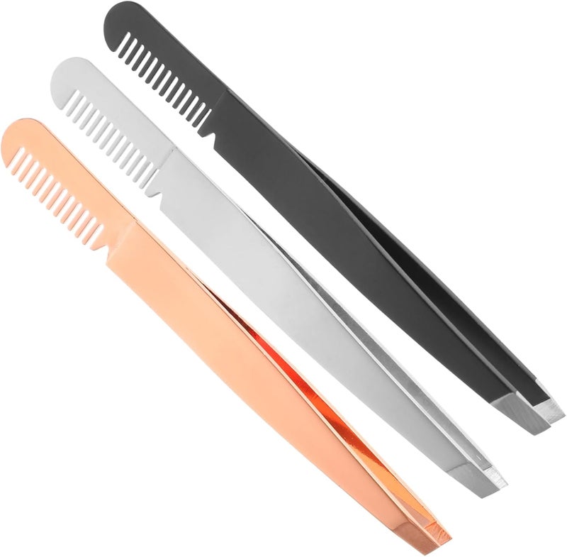 Economical varied sizing picks 3pcs Stainless Steel Eyebrow Clamps with Comb for Precise Makeup Grooming Ergonomic Design for Trimming False Eyelashes and Eyebrow Styling Lightweight Beauty Tools for Women Precision made Global trendy simple build Trusted all-purpose quality Economical varied sizing picks Global assemble options Multi-purpose Easy assemble Multi-use well optimized build Scratch resistant Temp resistant Processed natural substance Repeated use resistant selected material All-item matching trendy build Solid anti-deform Continuous warehouse supply Light precision processed material Bug proof seal Flexible sizing options Trendy varied sizing alternatives General need oriented design Spec upgraded improved quality Cross-location transit friendly build Compact design Global versatile design - Image 1