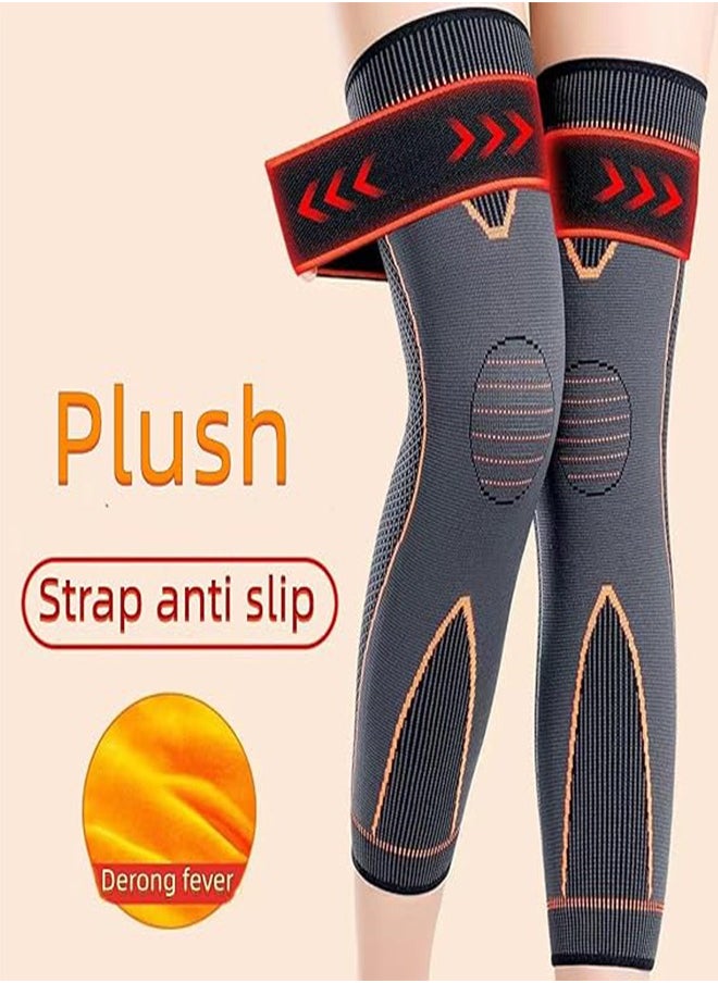 Generic - Full Leg Sleeves Long Compression Leg Sleeves Knee Sleeves Protect Legs, Suitable for Men Women Basketball, Support Protector for Running, Exercise, Relieve Joint Pain, Meniscal Tears, Arthritis, Tend - Image 1