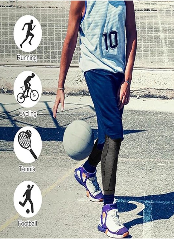 Generic - Full Leg Sleeves Long Compression Leg Sleeves Knee Sleeves Protect Legs, Suitable for Men Women Basketball, Support Protector for Running, Exercise, Relieve Joint Pain, Meniscal Tears, Arthritis, Tend - Image 1