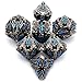 HNCCESG DND Dice Dungeons and Dragons Dice Metal Dice Set DD with Box HNCCESG Unique Role Playing Dice Hollow Polyhedral Starter Dice Gaming for Board Game RPG Angel Blue Number - Image 4