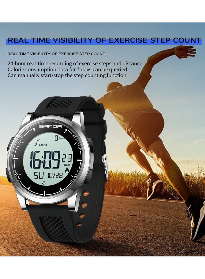 Sanda Student Sports Quartz LED Electronic Watch Calorimeter Step Electronic Watch Sleep Monitoring Smart Electronic Watch - Image 4