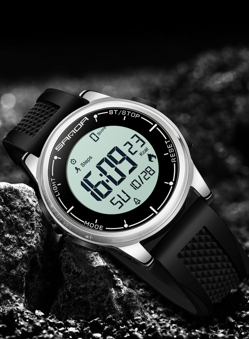 Sanda Student Sports Quartz LED Electronic Watch Calorimeter Step Electronic Watch Sleep Monitoring Smart Electronic Watch - Image 2