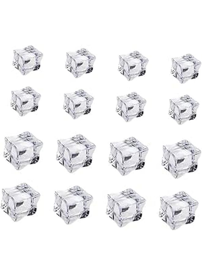 Luxshiny 100pcs Reusable Artificial Ice Cubes Acrylic Faux Ice Photography Prop - Image 1