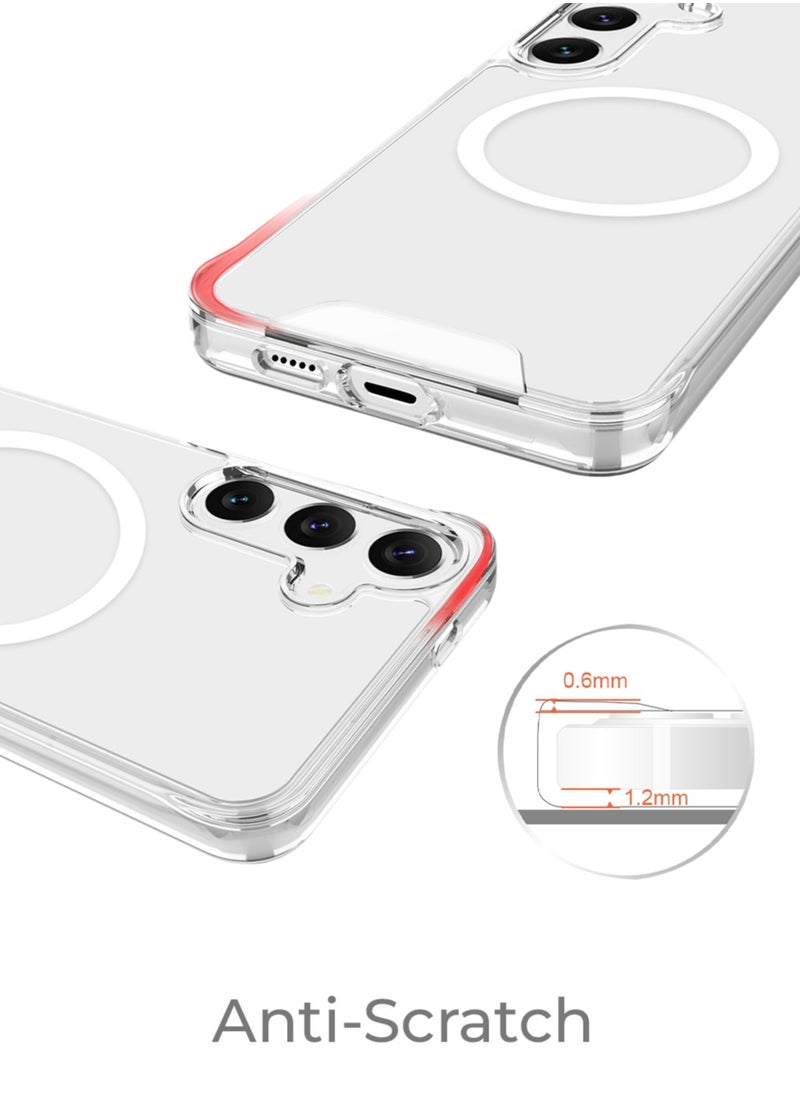 glassology - Magnetic Clear Case + Screen Protector Bundle for Samsung Galaxy S25 360° Protection, Shatterproof, Anti-Yellowing, Premium Tempered Glass, High Clarity - Image 1