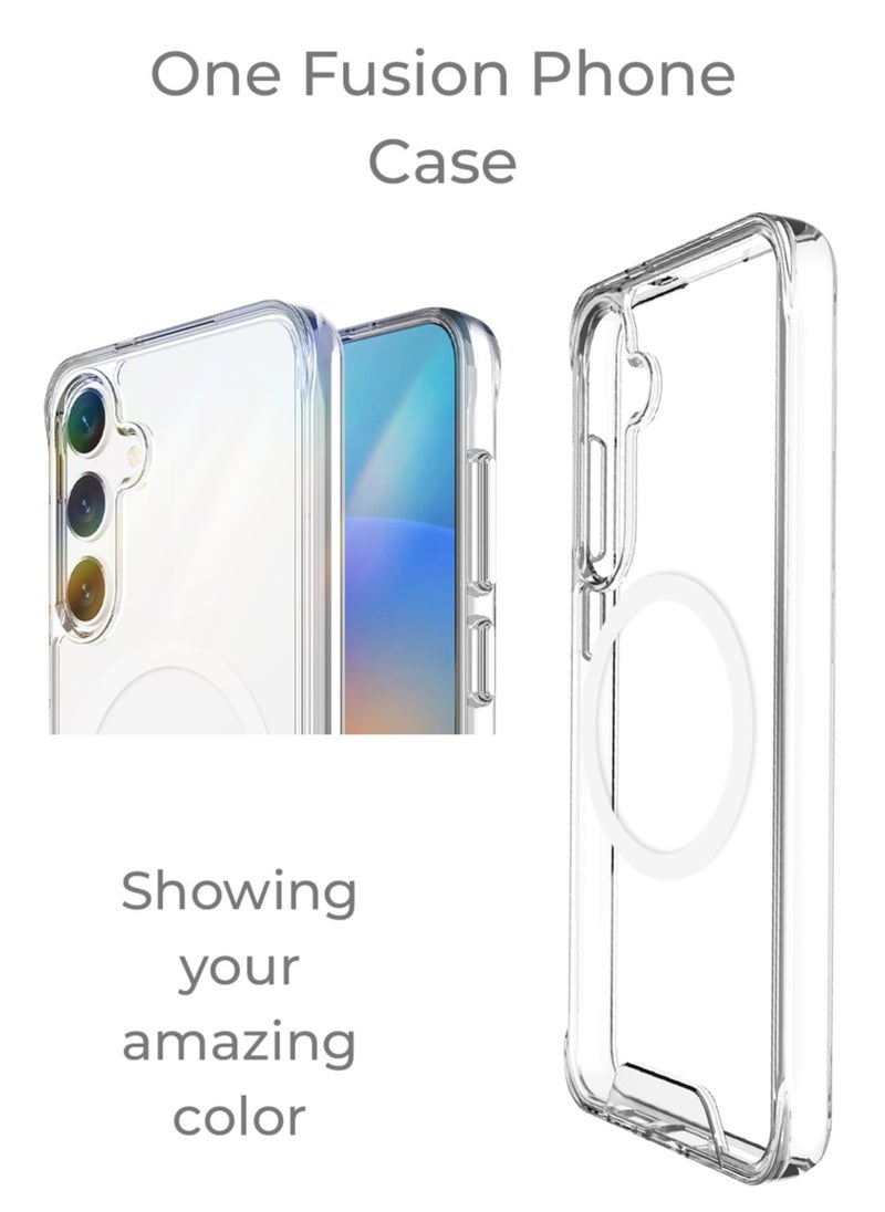 glassology - Magnetic Clear Case + Screen Protector Bundle for Samsung Galaxy S25 360° Protection, Shatterproof, Anti-Yellowing, Premium Tempered Glass, High Clarity - Image 1