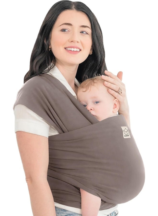 KeaBabies Baby Wrap Carrier - All-in-1 Stretchy Baby Wraps - Copper Grey - Image 1