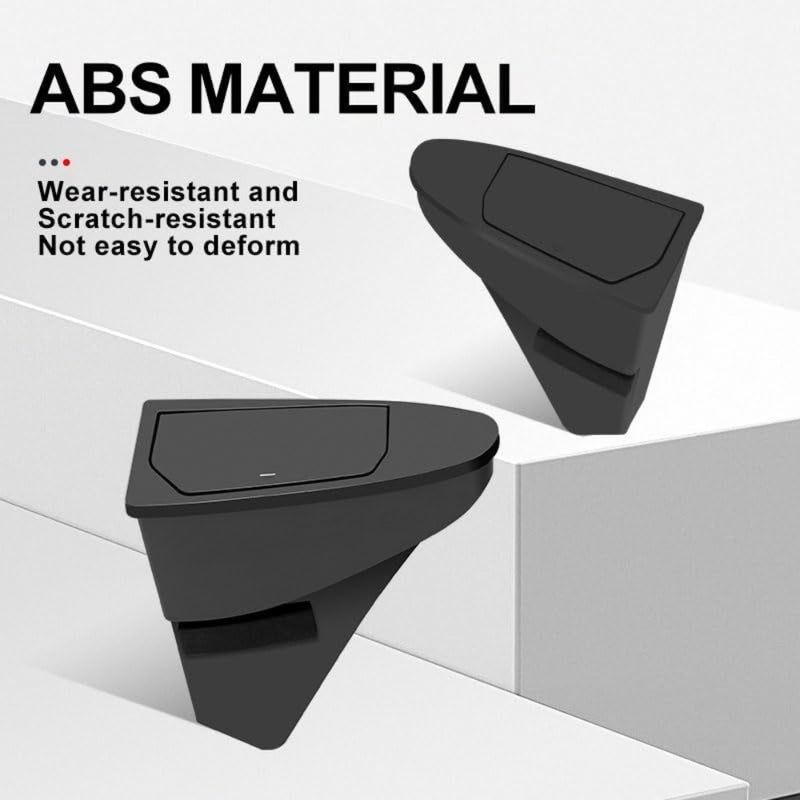 Car Door Trash Can for Model Y 2026 Front Door Garbage Bin with Push Lid, Hidden Storage Organizer ABS Car Accessories, 2 Pack, Black - Image 5