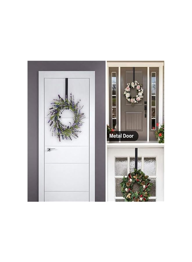 PROMASS Christmas Wreath Hangers15" Metal Wreath Hook Over the Front Door Wreath Hanger for Christmas Decor, Front Door, Wreaths,Coats(2 Pack) - Image 2