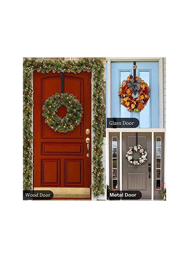 PROMASS Christmas Wreath Hangers15" Metal Wreath Hook Over the Front Door Wreath Hanger for Christmas Decor, Front Door, Wreaths,Coats(2 Pack) - Image 4