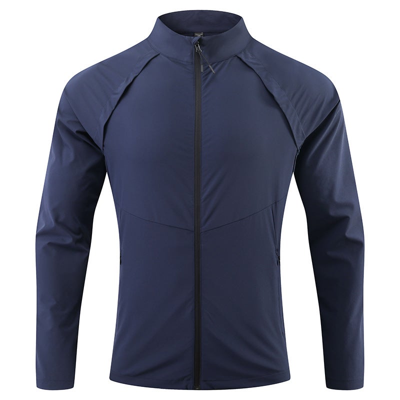 Jacket With Stand Collar, Zipper, Slim Fit, Quick-Drying, Fitness Wear, Long-Sleeved Clothing, Team Sports, Printed Embroidery - Image 4