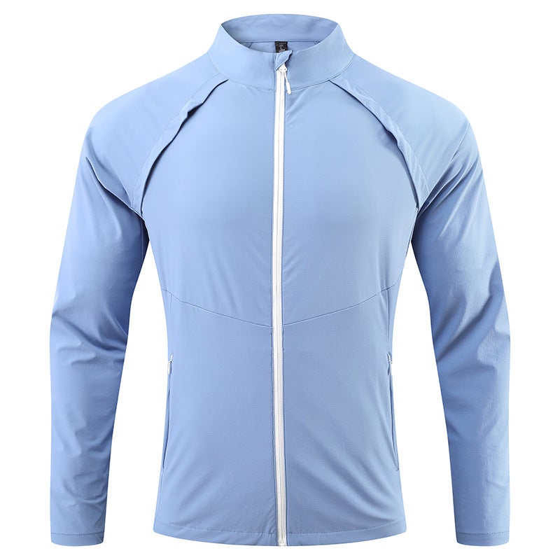 Jacket With Stand Collar, Zipper, Slim Fit, Quick-Drying, Fitness Wear, Long-Sleeved Clothing, Team Sports, Printed Embroidery - Image 5