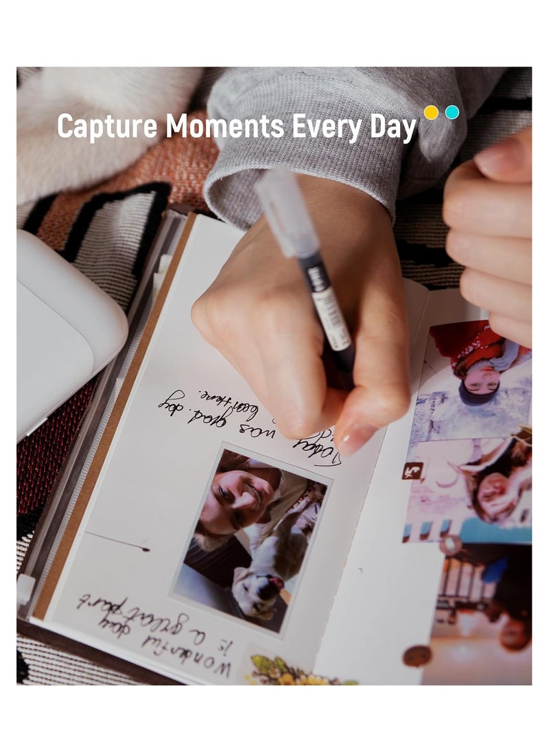 Liene - Liene 2 x 3 Inch Portable Photo Printer, 5 Zink Photo Paper with Sticker on the Back, Bluetooth 5.0, Compatible for IOS/Android, Mini Smartphone Photo Printer, Small Printer Images iPhone - Image 1