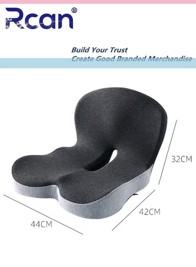 Rcan Lumbar Support Pillow Seat Cushion for Office Chair Pressure Relief Sciatica & Tailbone Pain Relief Memory Foam Firm Coccyx Pad for Long Sitting, for Office Chair, Gaming Chair and Car Seat - Image 4