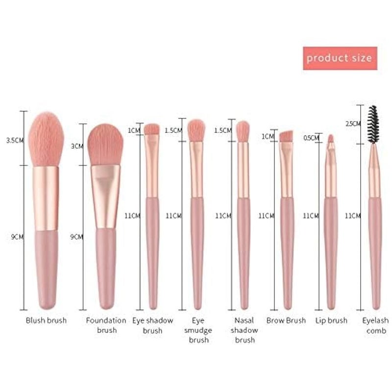 Professional Makeup Brush Set, 8Pcs Ultra Soft Purple Make Up Brushes with Foundation, Contour, Blush, Concealer, Eye Shadow, Blending, Liner Brush Tools, Gift for Women - Image 2